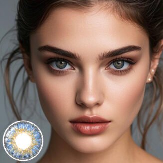 3 Tone Blue Colored Contacts