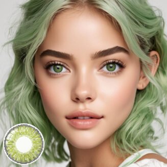 3 Tone Gemstone Green Colored Contacts