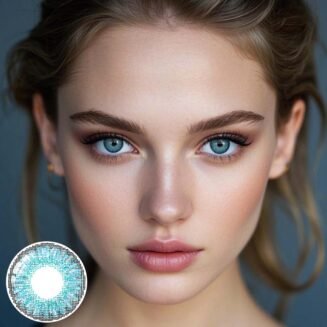 3 Tone Brilliant Blue Colored Contacts