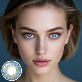 3 Tone True Sapphire Colored Contacts