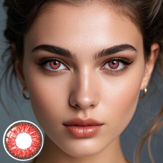 Nonno Deep Red Colored Contacts