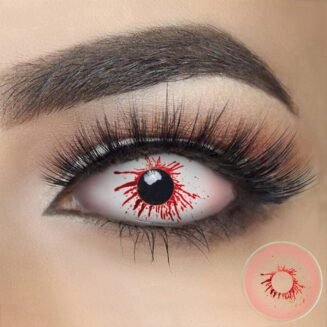 Pink Zombie Sclera Halloween Contacts