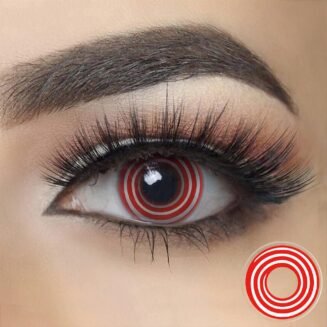 Red Spiral Halloween Cosplay Contacts
