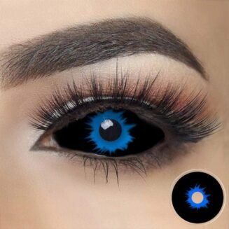 Black And Blue Sclera Halloween Lenses