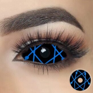 Blue Star Trails Sclera Halloween Lenses