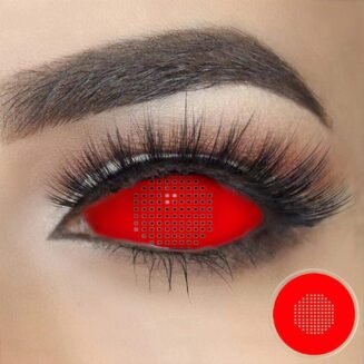 Red Mesh Sclera Halloween Lenses