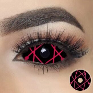 Red Star Trails Sclera Halloween Lenses